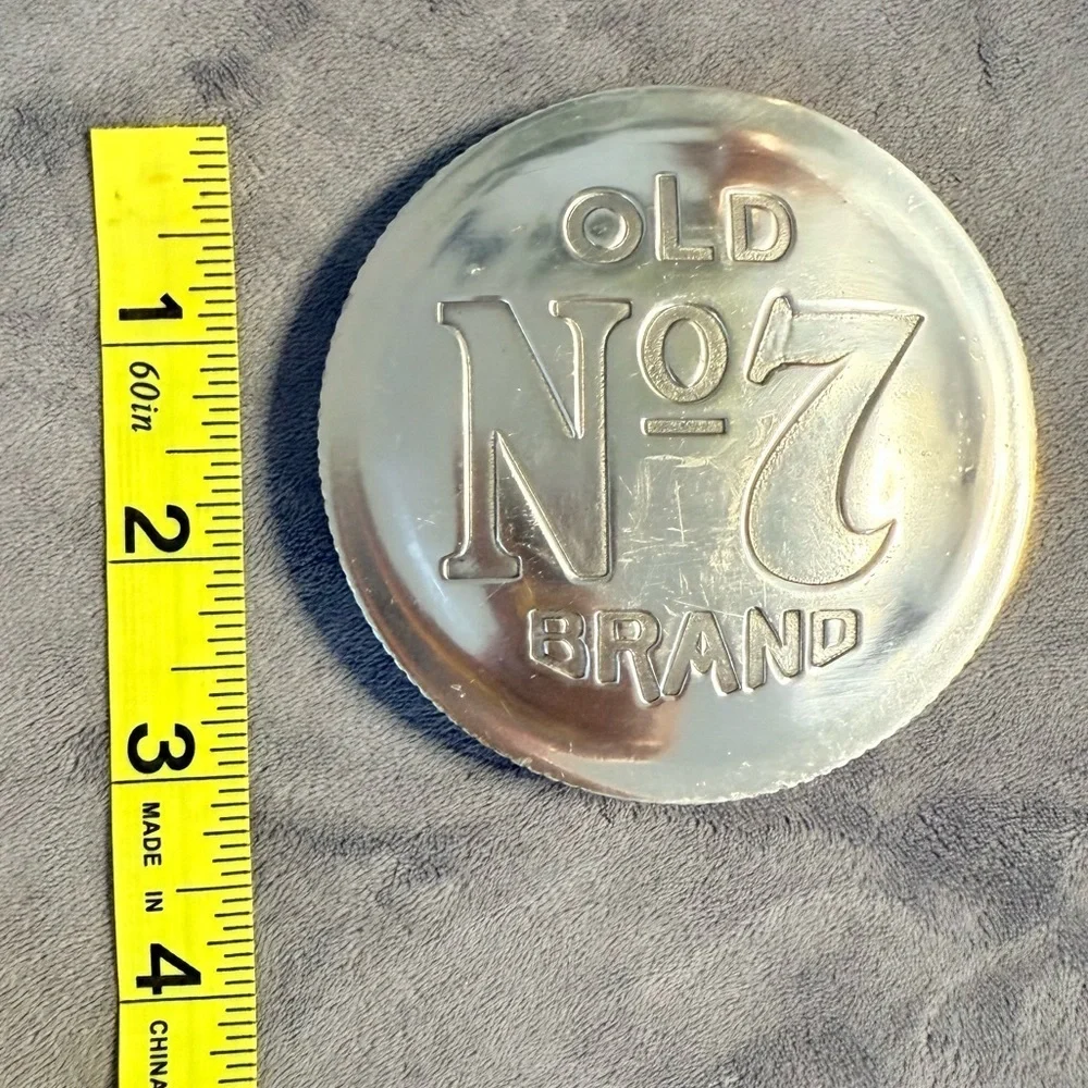 Iconic Jack Daniels Old No 7 Silver Belt Buckle